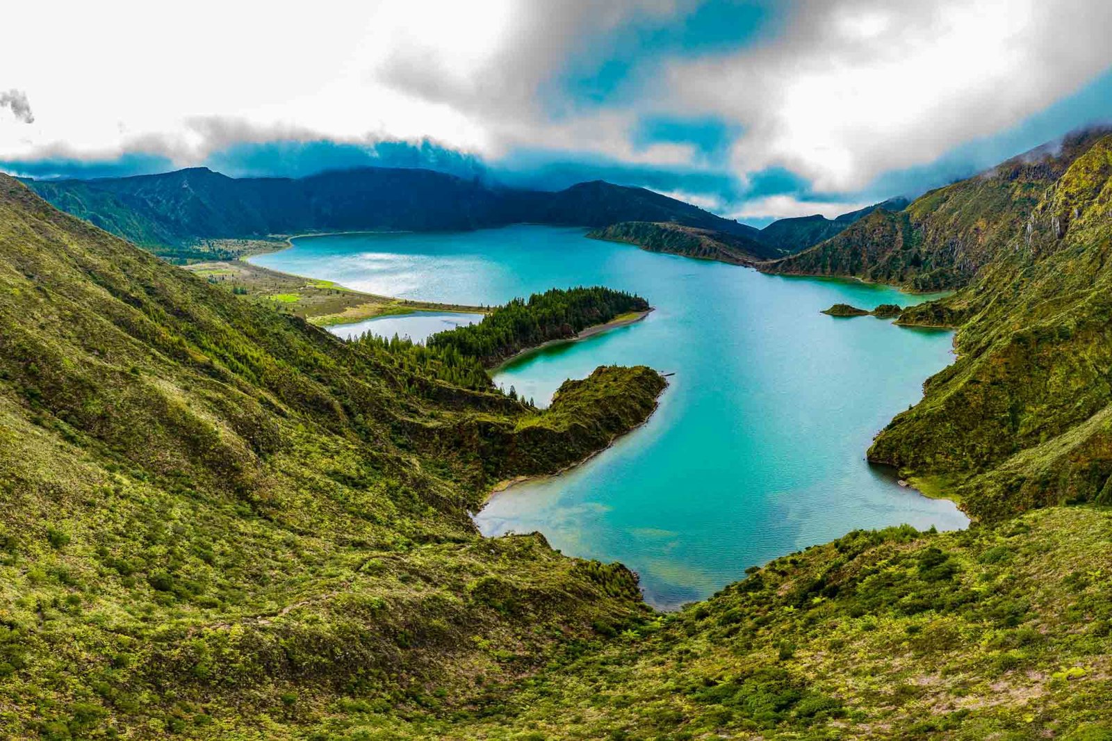 Island Views Van Tour with Waterfall Swim at Caldeira Velha