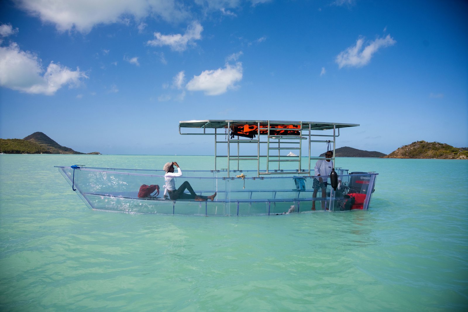 Clear Boat and Beach Duo with Snorkeling