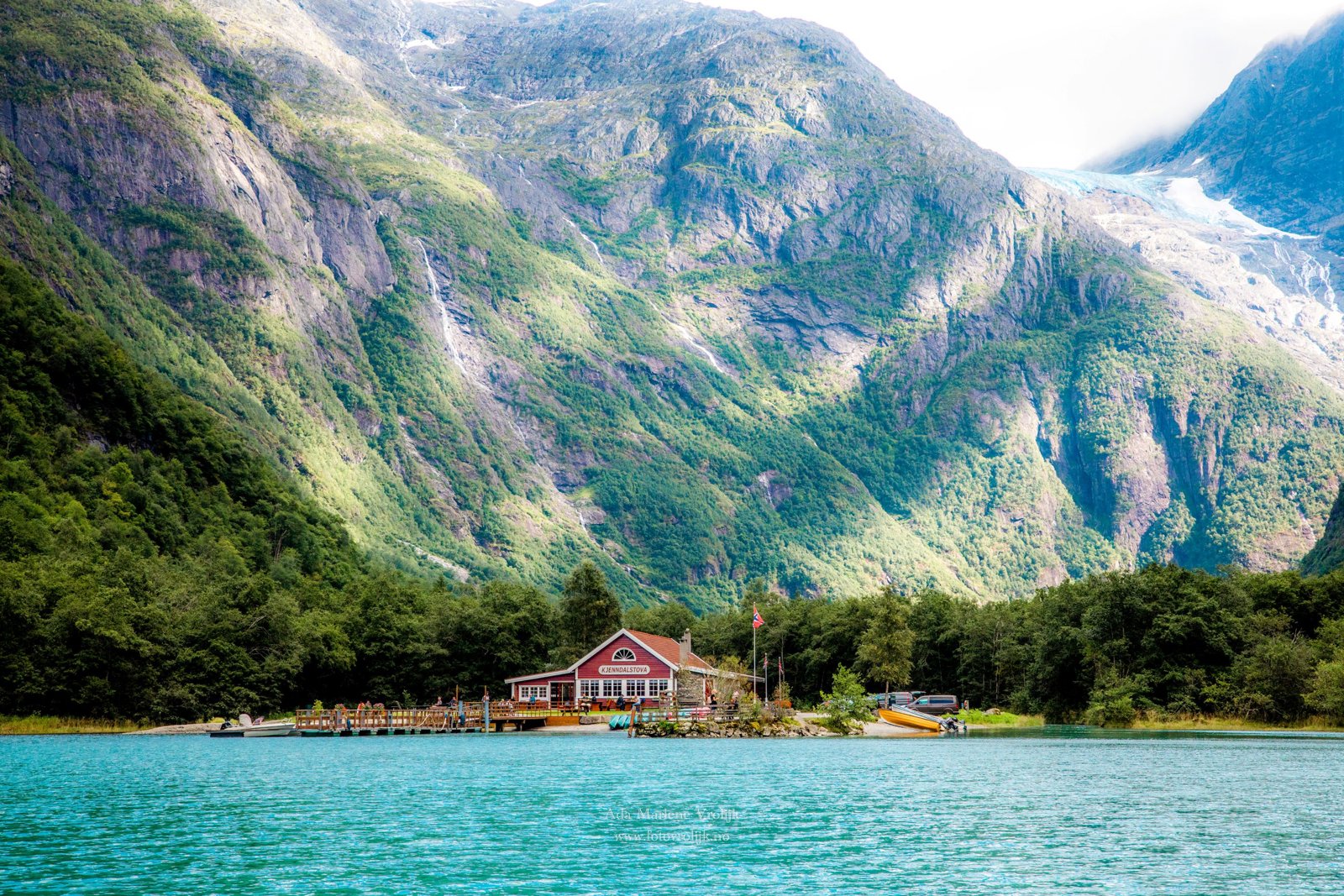 Loen Lake and Kjenndal Glacier