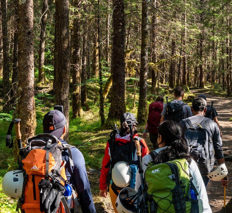 Hike to the Mendenhall Glacier through the Tongass National Forest