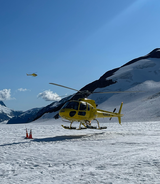 Private Helicopter Icefield Landing